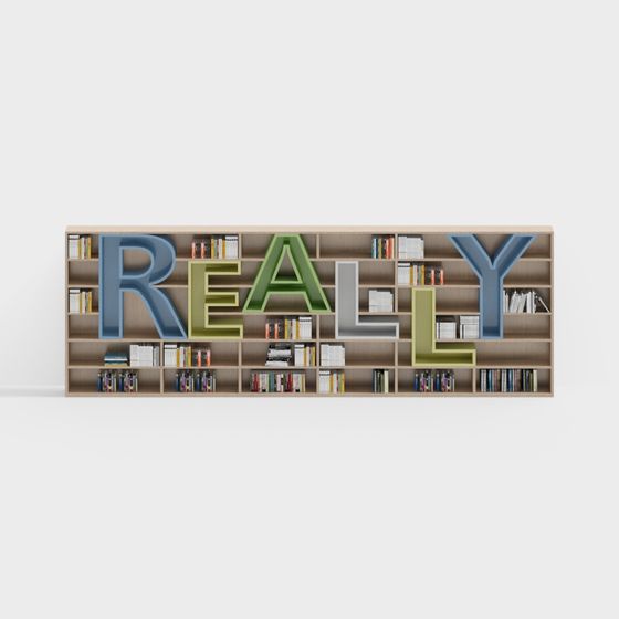 Really Bookshelf 3D model