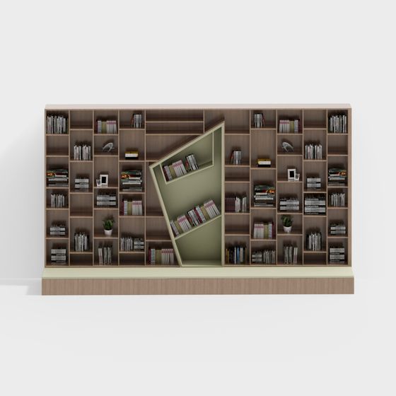 Origami Bookshelf 3D model - Stylish and Functional Design