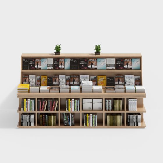 Library open bookshelf