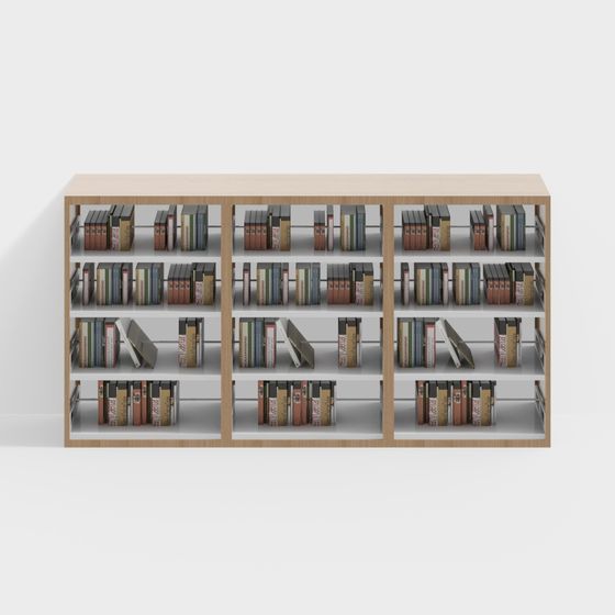 Modern Minimalist Bookshelf 3D model