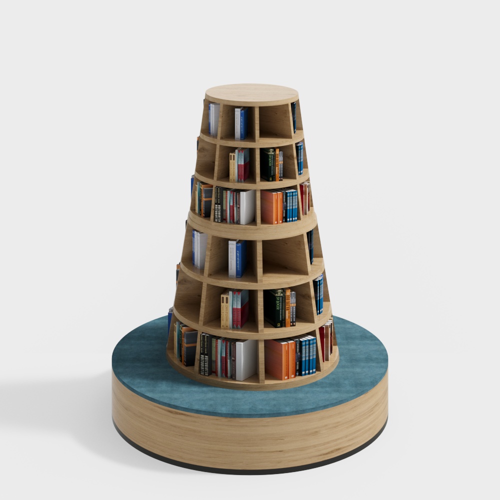 Library pillar reading rack