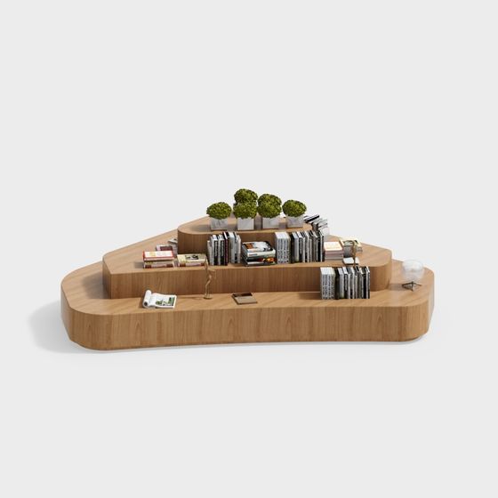 Nature-Inspired Bookshelf 3D model