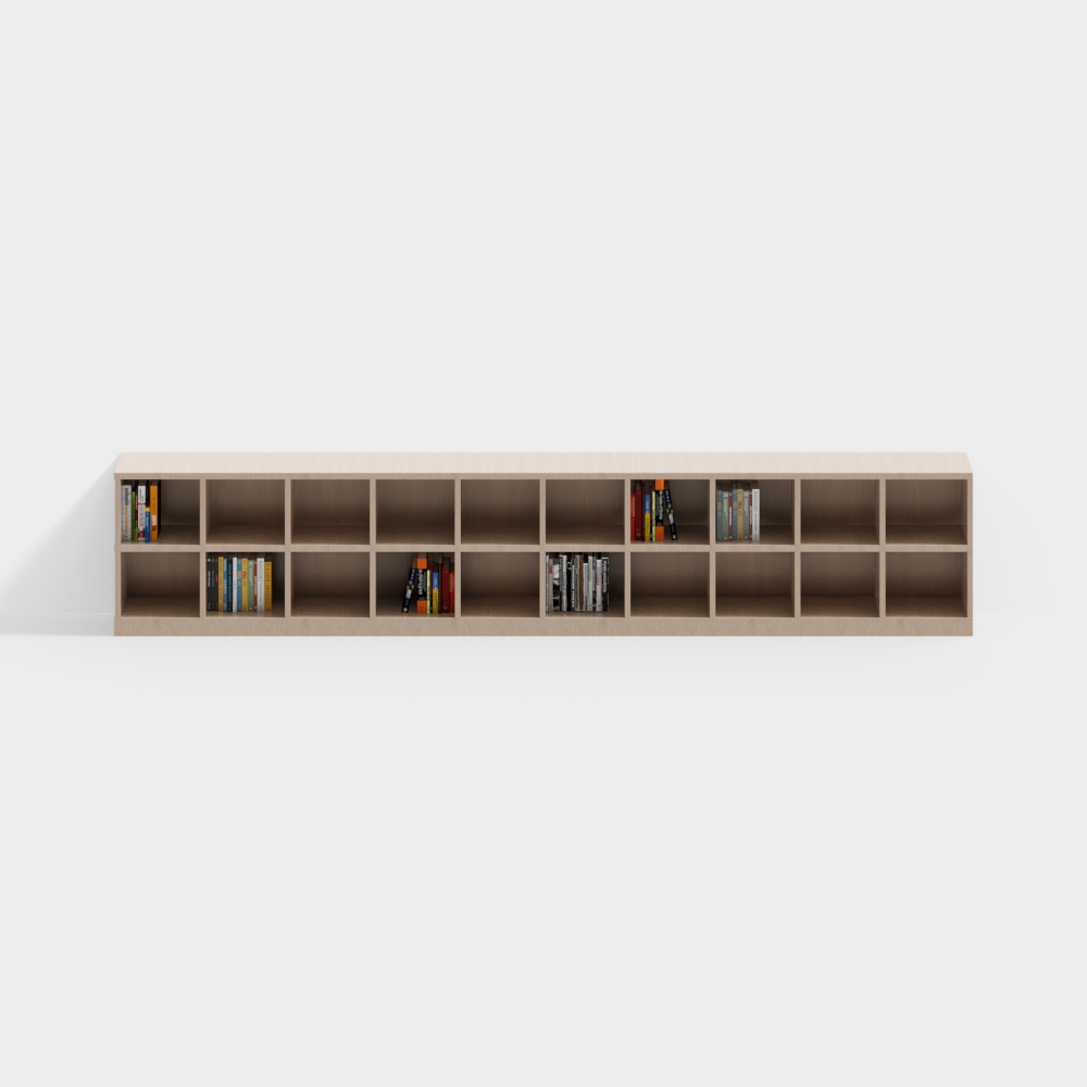 Reading room wooden bookshelf