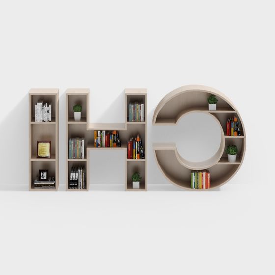 Circular Bookshelf 3D model for Creative Spaces