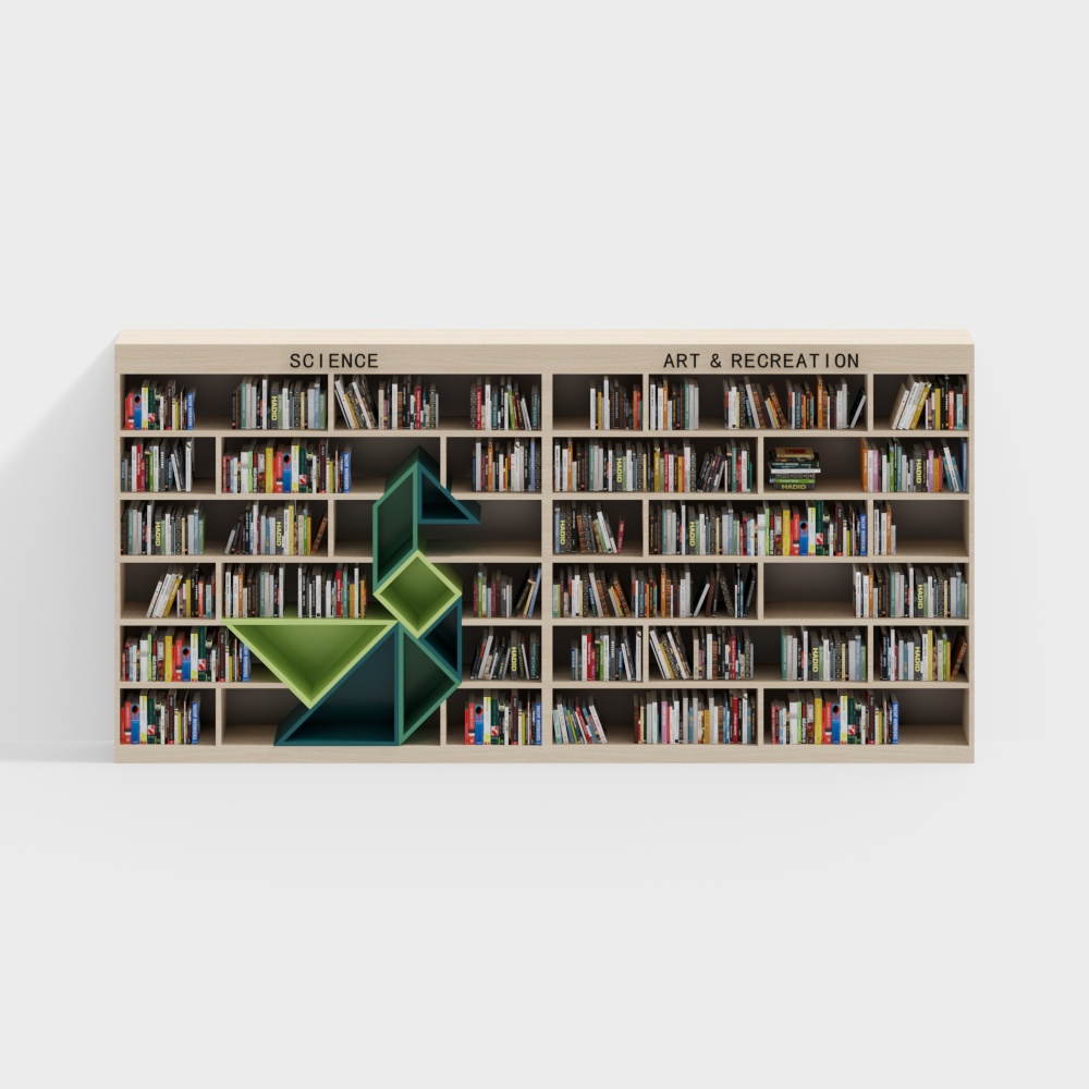 3D Library Model: Realistic Detail and Elegant Design | Coohom