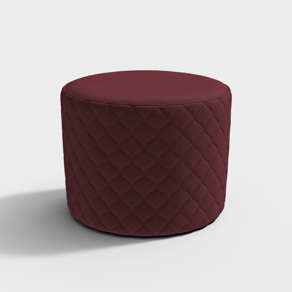 Elegant Round Stool 3D model for Modern Interiors