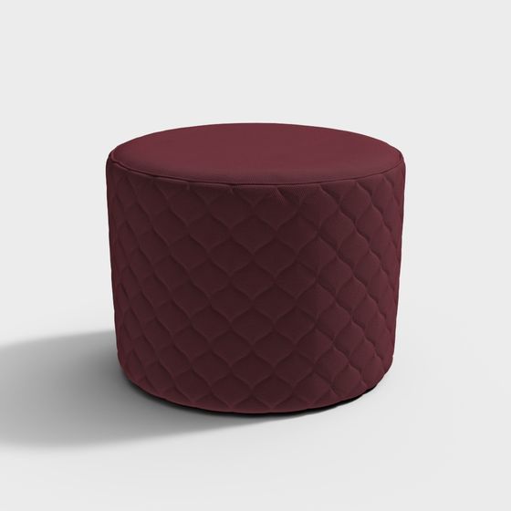 Elegant Round Stool 3D model for Modern Interiors