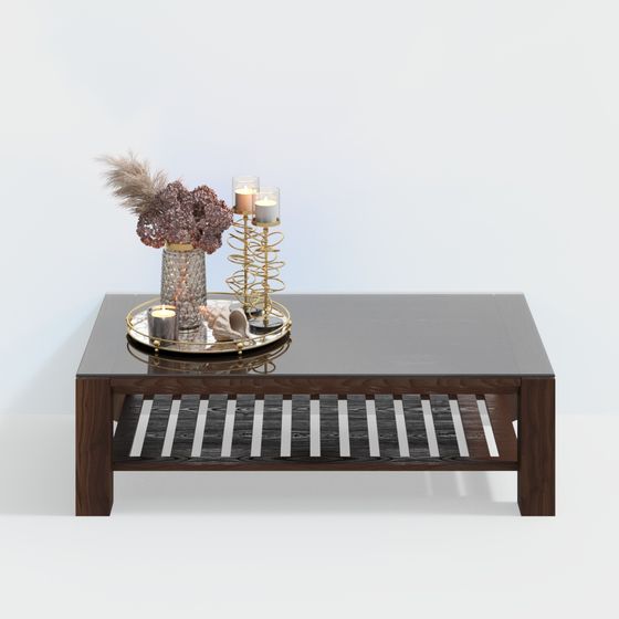 Mesa de madera calada