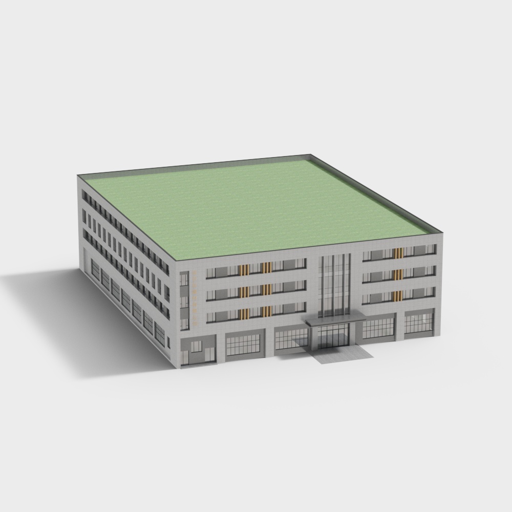 Elegant Low-Poly Urban Building 3D Model