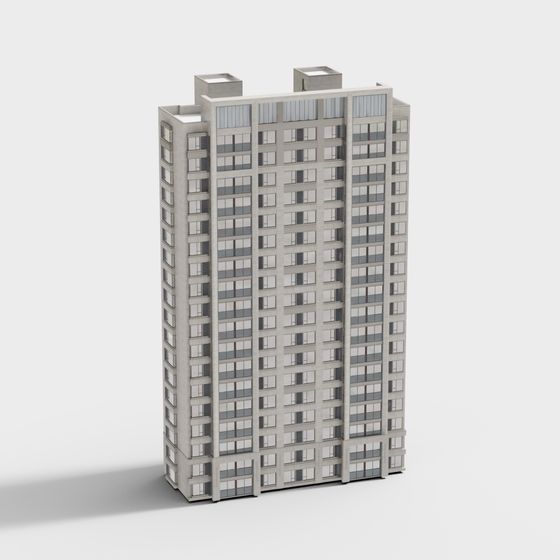 Modern Apartment Building 3D model