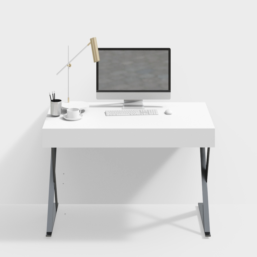 work table with computer