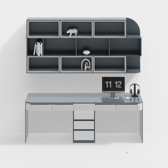 Schreibtisch mit Schrank