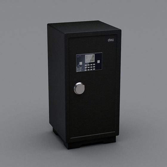 Sleek Electronic Safe 3D model for Modern Interiors