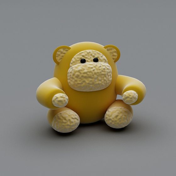 Adorable Low-Poly Bear 3D Model