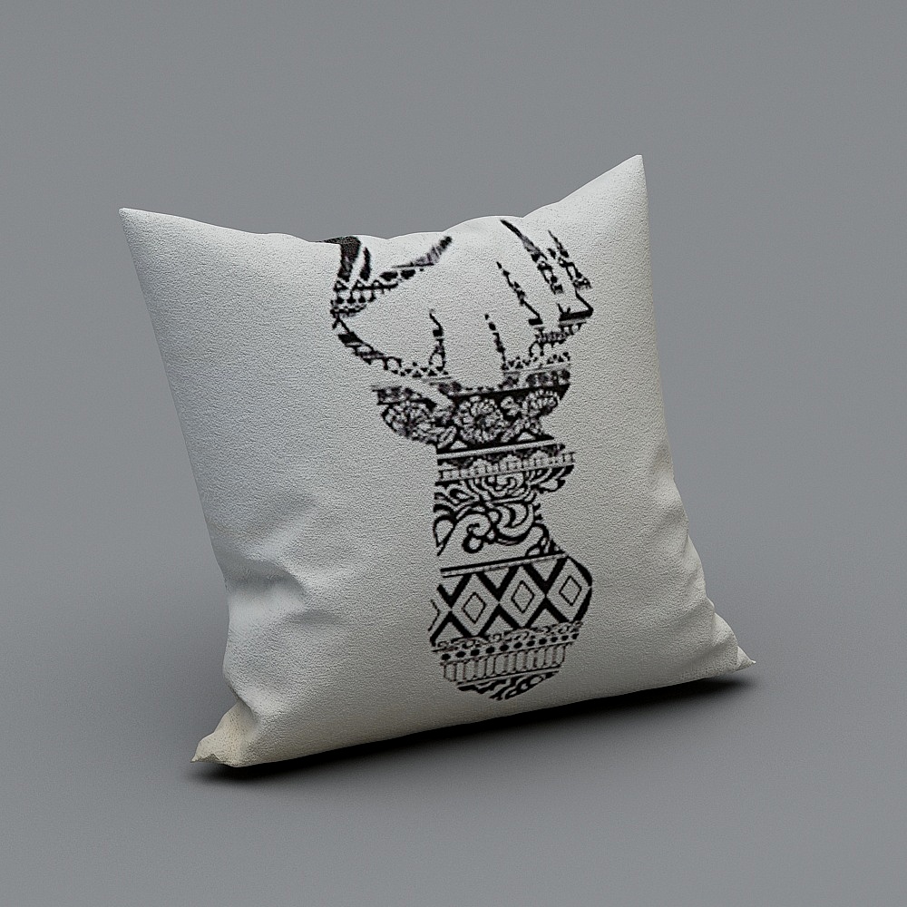 throw pillow art painting fabric contemporary