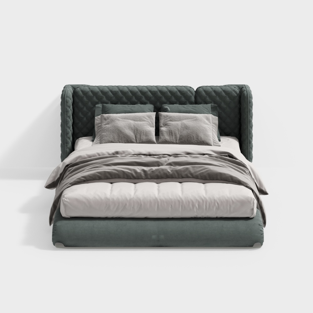 Simple European double bed