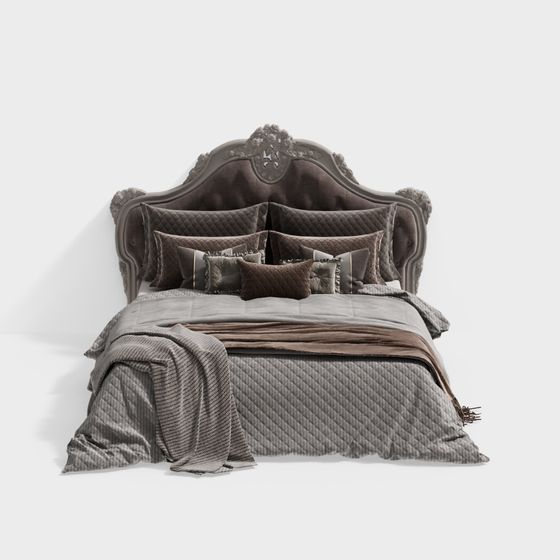 Sophisticated Low-Poly Bed 3D model for Creative Projects