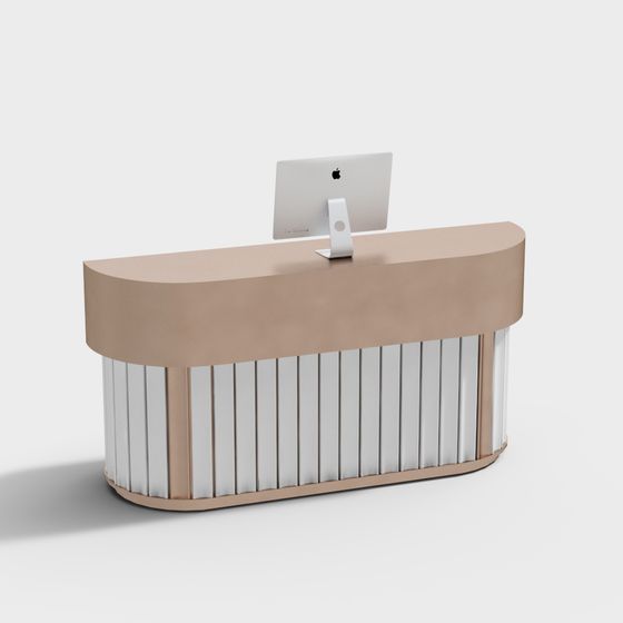 Elegant Reception Desk 3D model for Modern Spaces