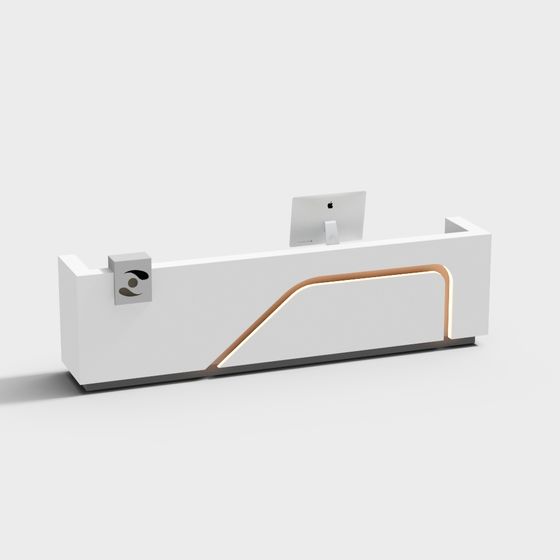Futuristic Reception Desk 3D model