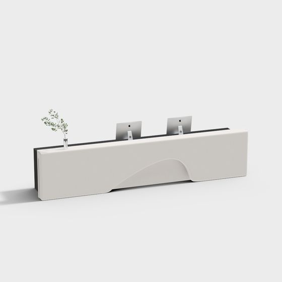 Sleek Reception Desk 3D model