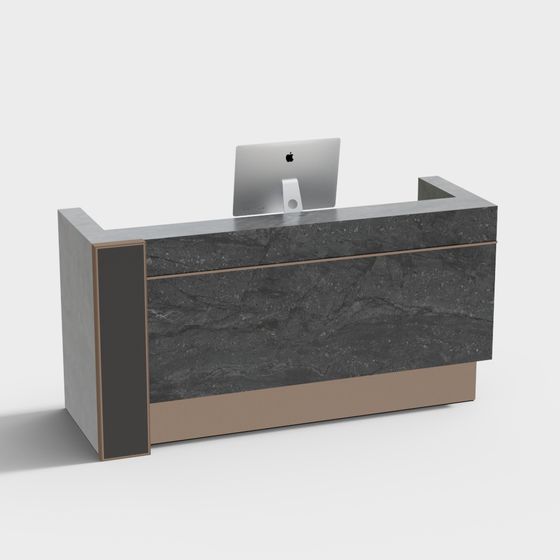 Urban Elegance Reception Desk 3D model for Modern Spaces