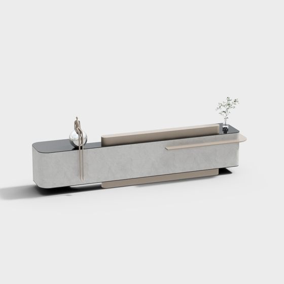 Urban Reception Desk 3D model for Modern Spaces