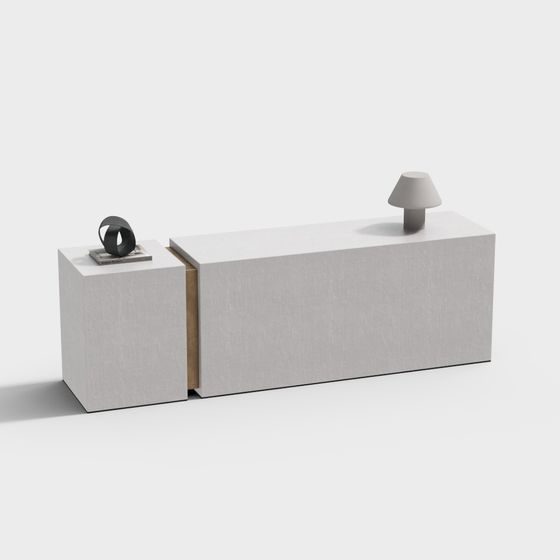 Minimalist Living Room Furniture Set 3D model