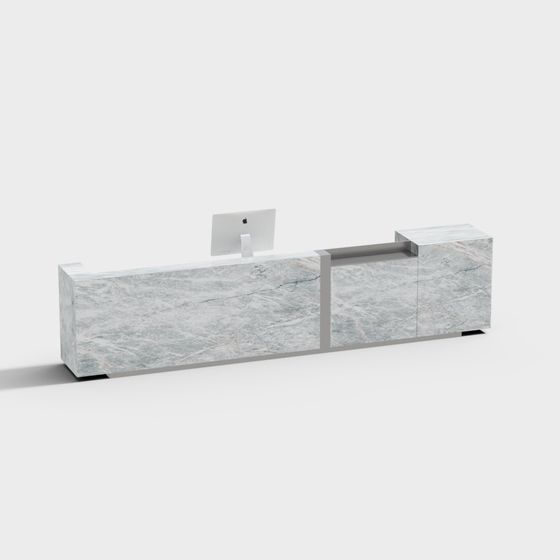 Contemporary Marble Reception Desk 3D model