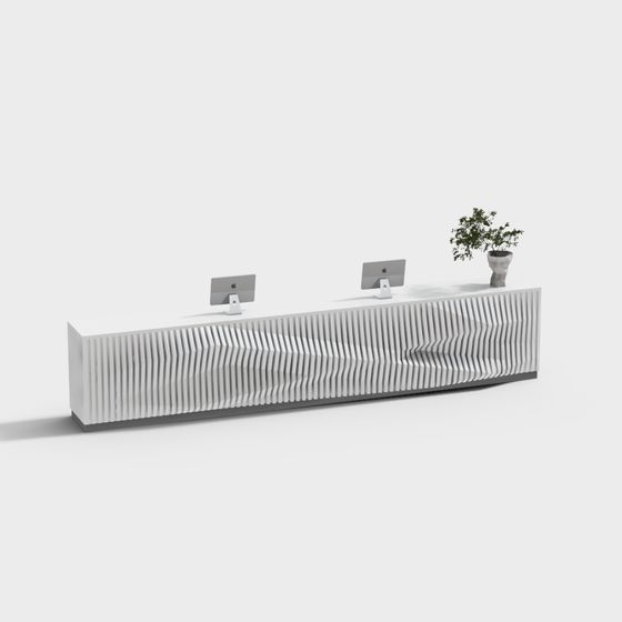 City Window Reception Desk 3D model