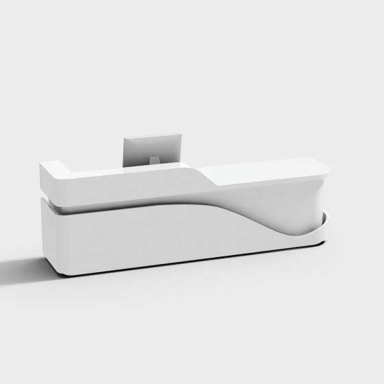 Sleek Reception Desk 3D model