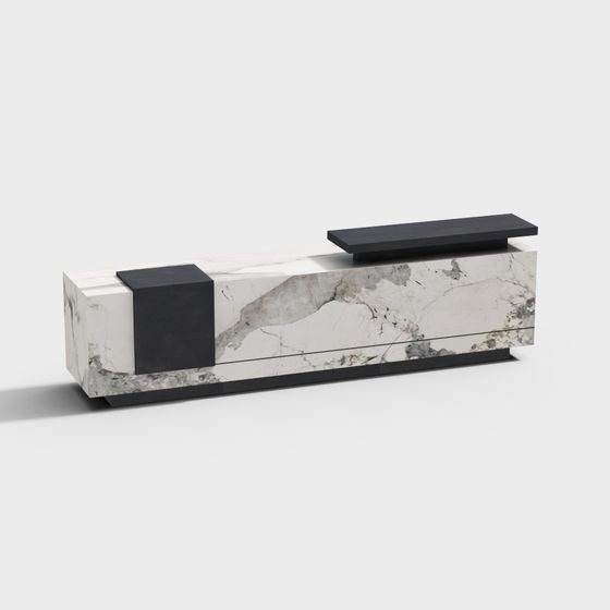 Urban Marble Reception Desk 3D model