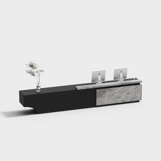 Minimalist Reception Desk 3D model