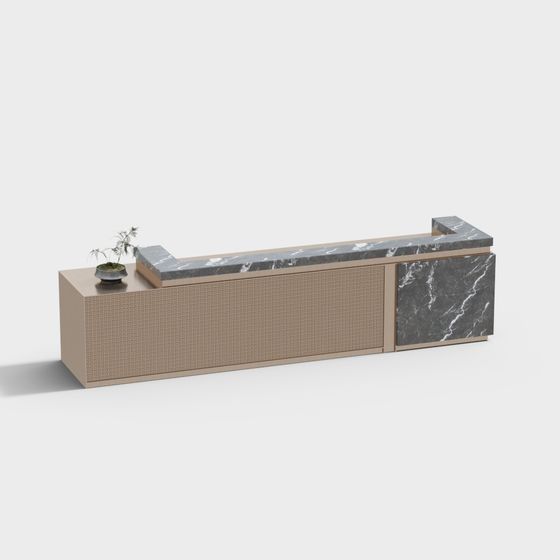 Minimalist Reception Desk 3D model