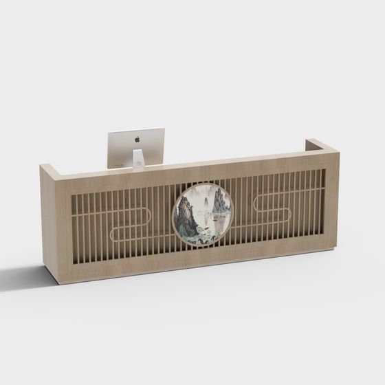 Zen Reception Desk 3D model