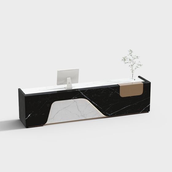 City Window Reception Desk 3D model