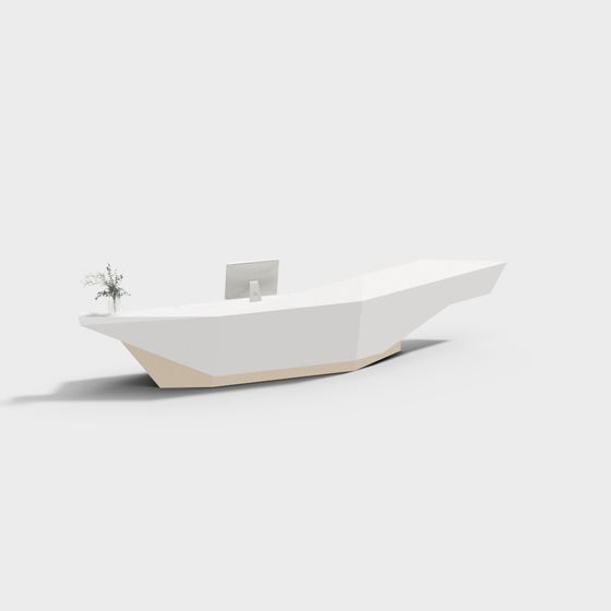 Sleek Reception Desk 3D model