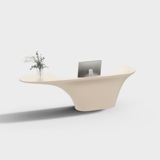 Stylish Low-Polygon Office Desk 3D model for Creatives