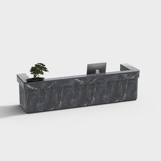 Minimalist Reception Desk 3D model