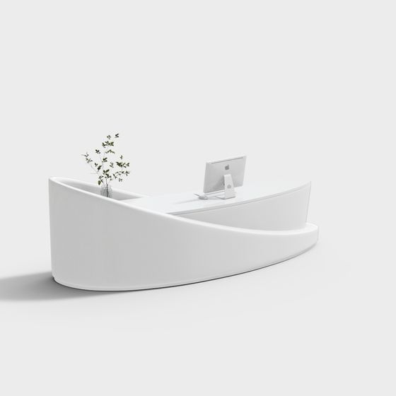 Sleek Reception Desk 3D model