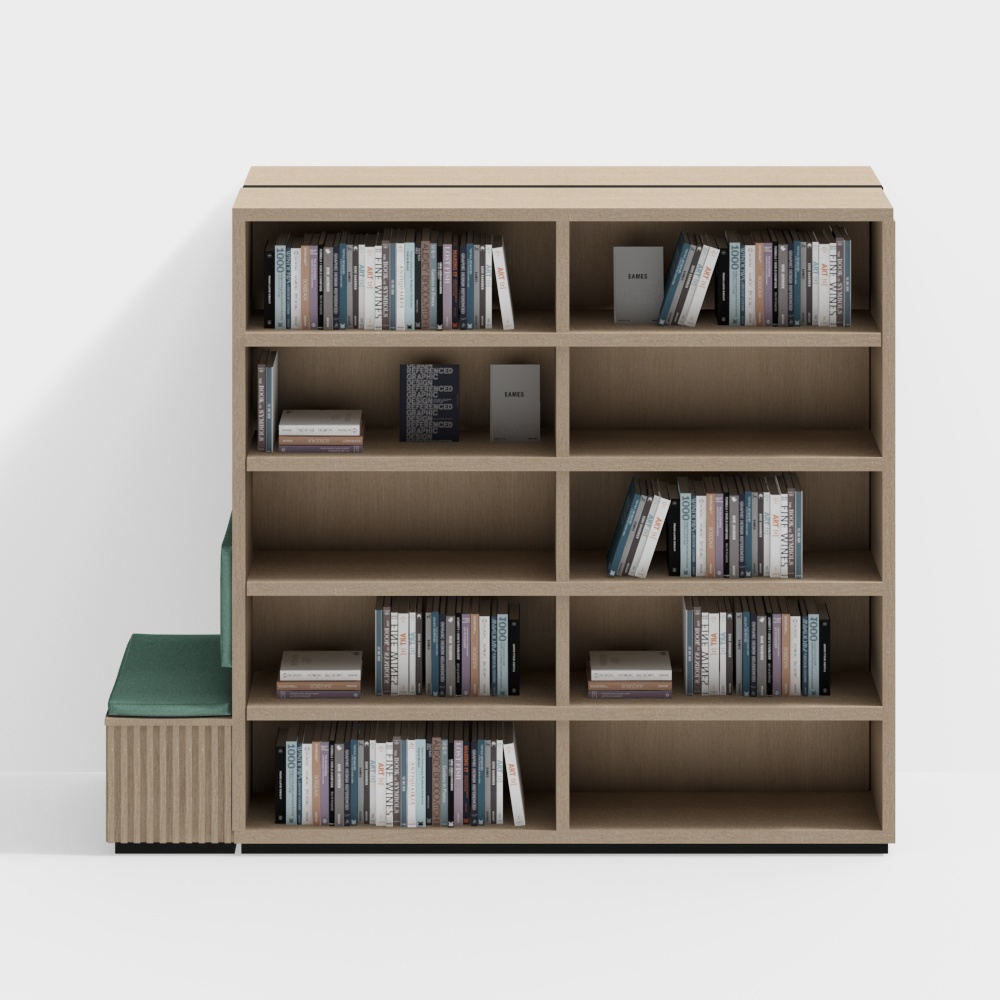 Reading deck low bookcase