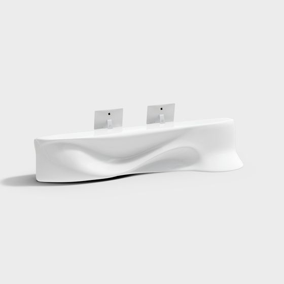 Sleek Reception Desk 3D model