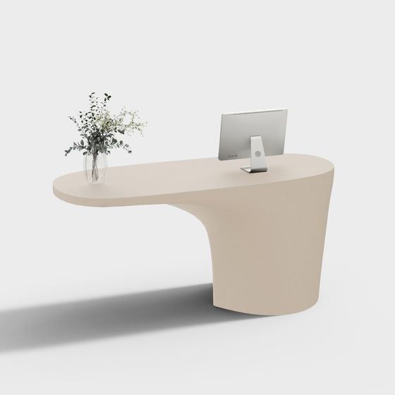 Sleek Modern Desk 3D model