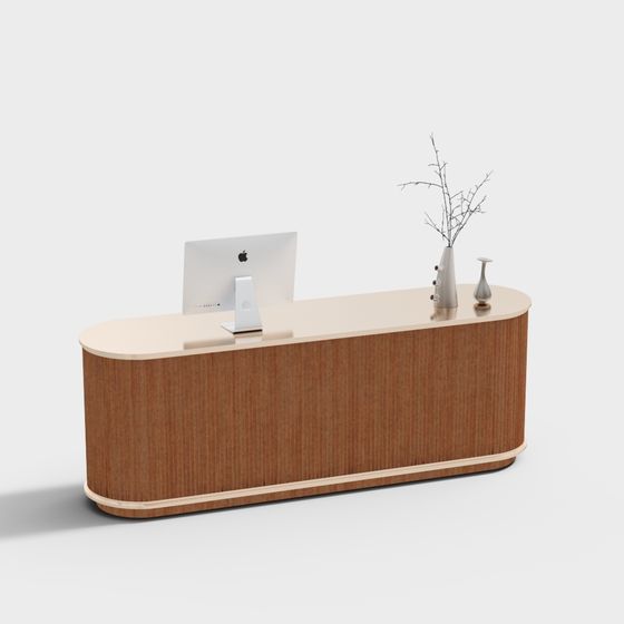 Sleek Reception Desk 3D model