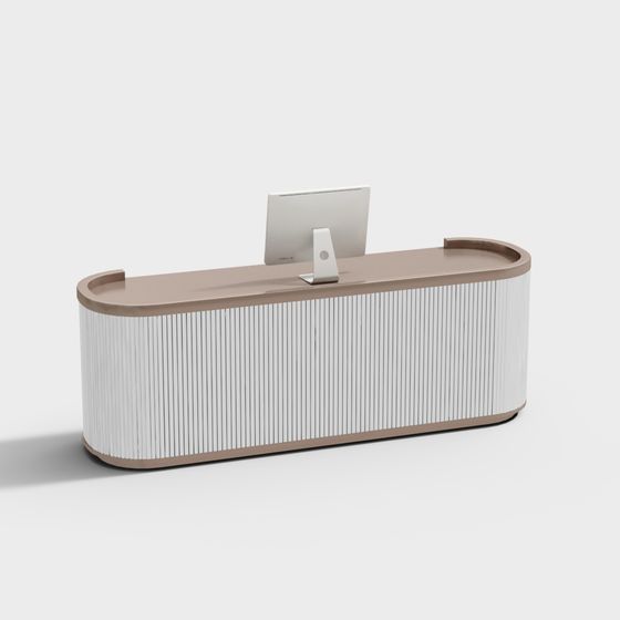 Sleek Reception Desk 3D model