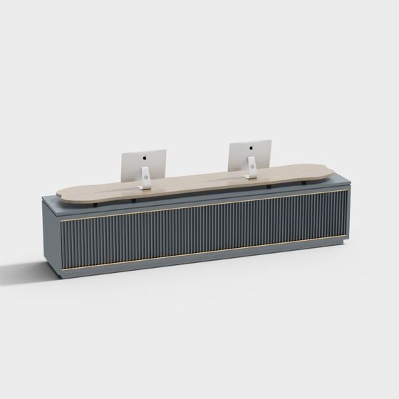 Urban Workspace Desk 3D model for Creative Spaces