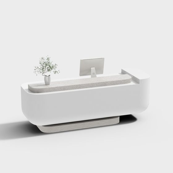 Sleek Modern Office Desk 3D model