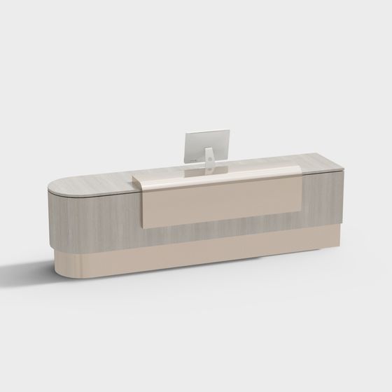 Sleek Reception Desk 3D model