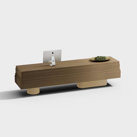 Layered Office Desk 3D model