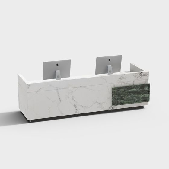 Sophisticated Reception Desk 3D model for Modern Offices