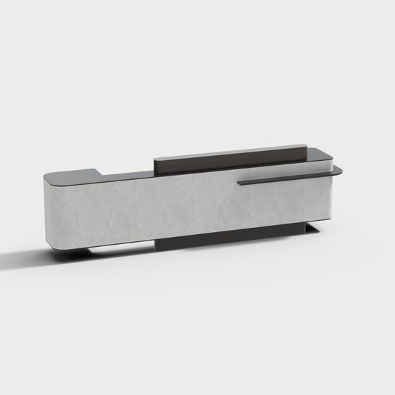 Concrete Reception Desk 3D model